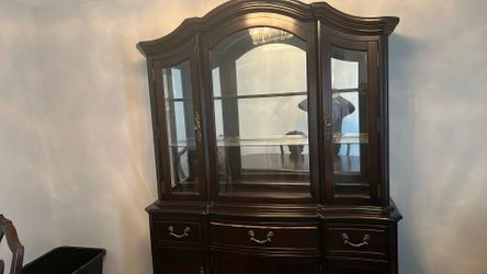 Wooden China And Hutch 