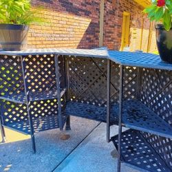 Lovely All Cast Aluminum Backyard Patio Bar!