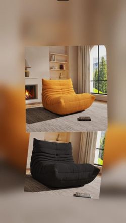 Bean Bag Chairs for Adults, Memory Foam Reading Bean Bag Sofa Chair with Faux Fur Filler, Fireside Floor Gaming Chairs for Living Room, Bedroom and Of