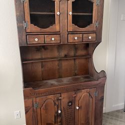 Vintage Solid Wood Hutch 
