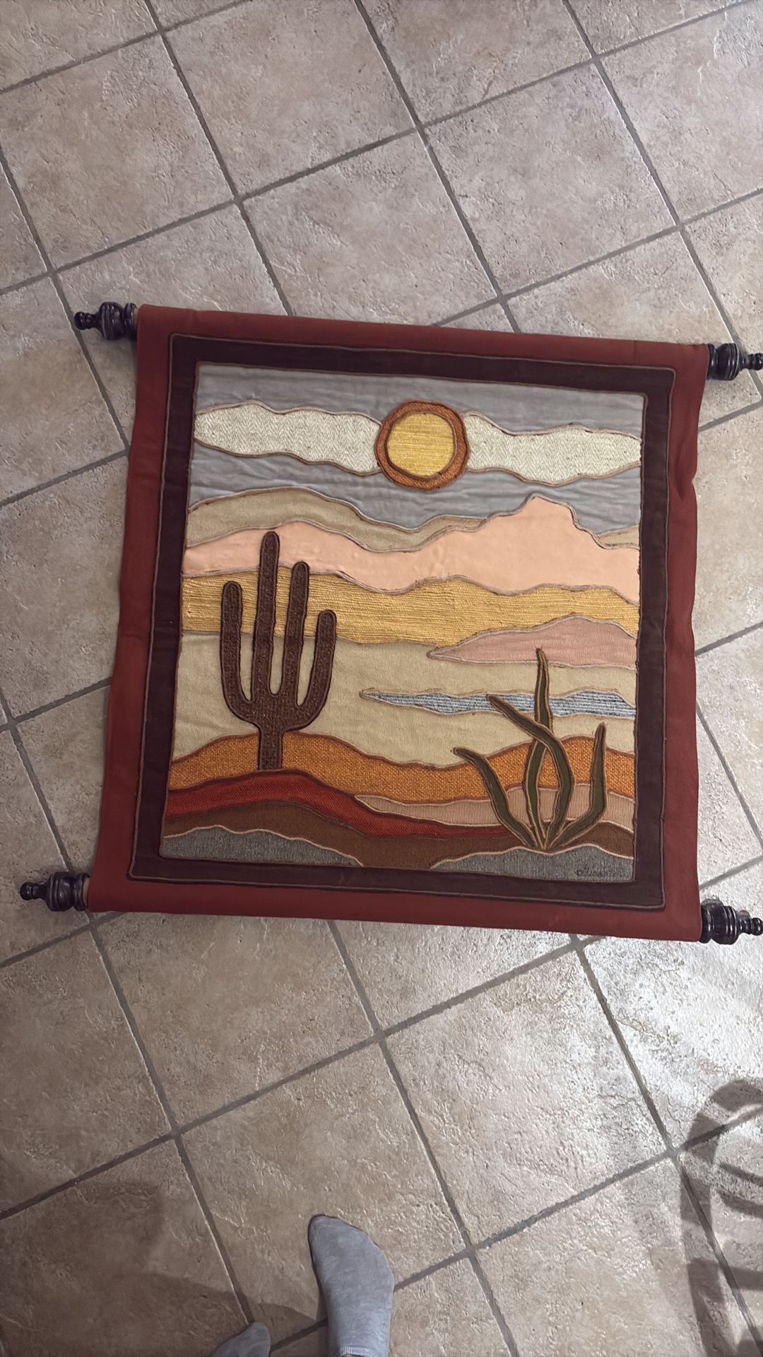 Vintage Signed Texture Wall hanging