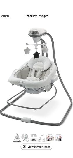 Graco DuetConnect LX Portable Baby Swing and Bouncer, Multi-Direction Baby Bouncer Seat, Multiple Swing Speeds,
