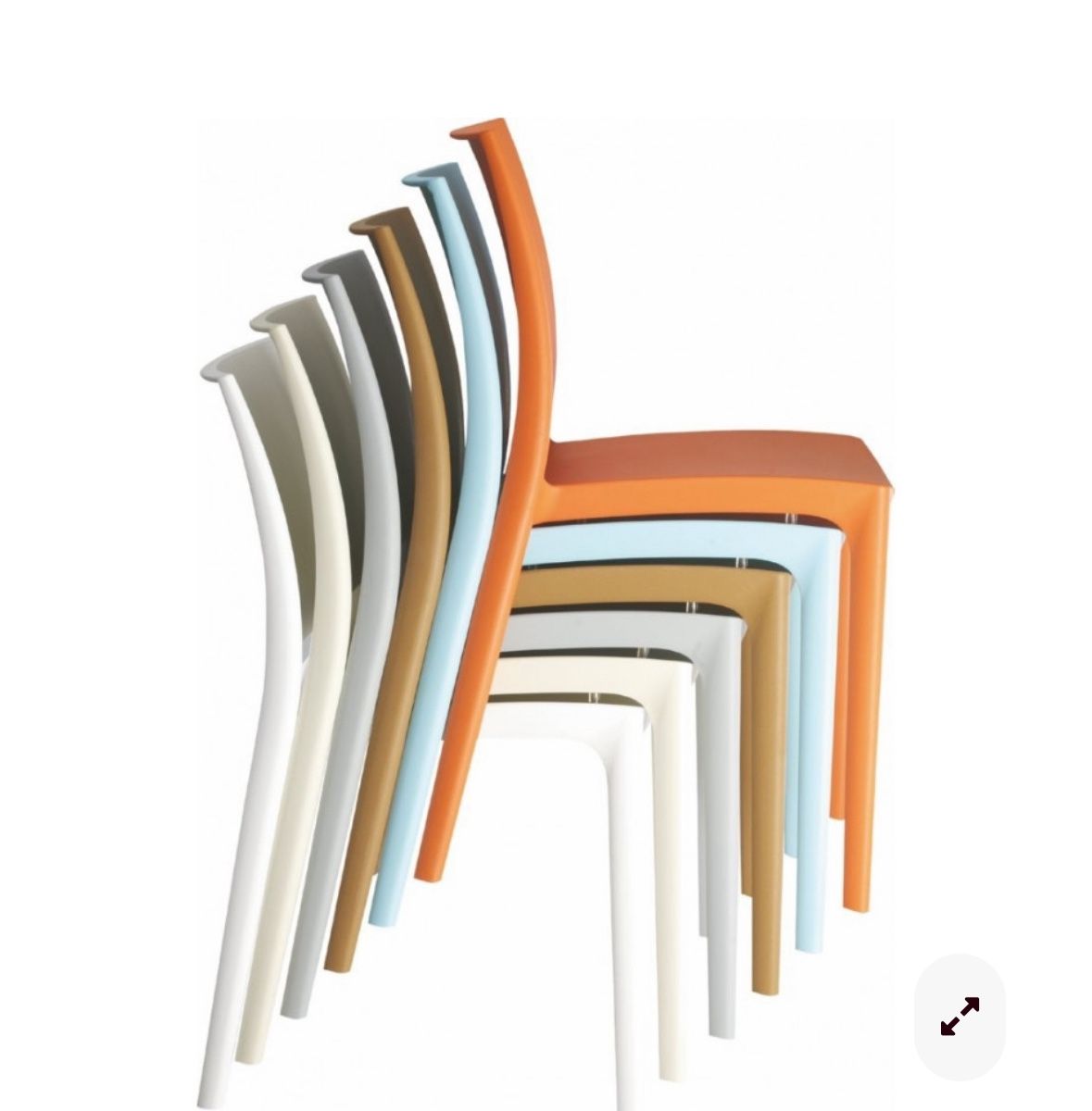 Stackable Chairs - Indoor/outdoor Mid-Century Restaurant Chairs- Maya Siesta