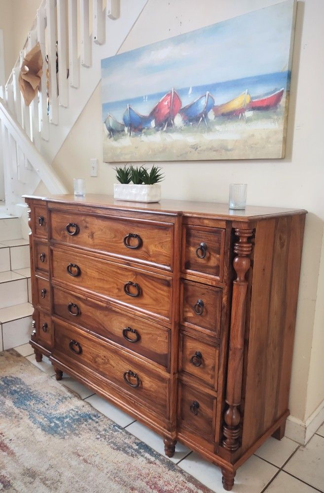 IMPORTED SOLID WOOD DRESSER 12 DRAWERS DELIVERY AVAILABLE 