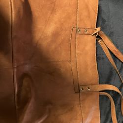 Brown, Leather Brown Handbag Purse