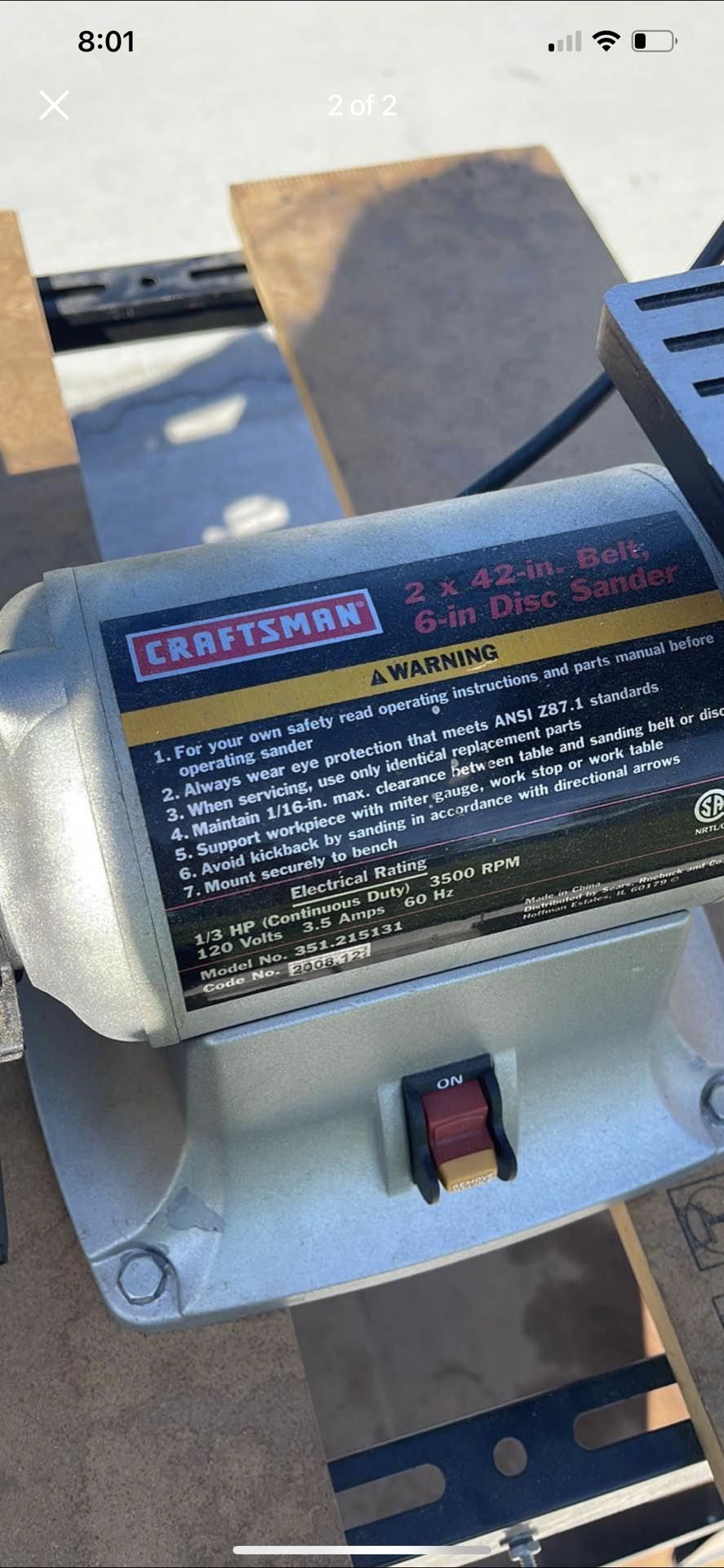 Craftsman Disc Sander