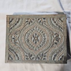 Hand Carved Tea Box