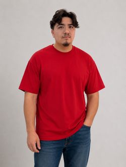 Jerzees Men’s Red Crewneck T-Shirt 2X NWT USA Fabric Heavyweight Blend Tee