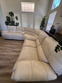 Leather sectional