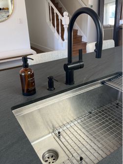 $450 Moen Cia One-Handle High Arc Pulldown Kitchen Faucet with Power Boost