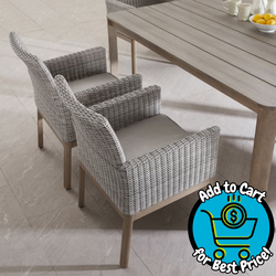 Sirio Palermo Outdoor Patio Dining Chairs with Sunbrella Cushions – Set of 4