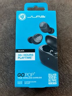 JLab Go Pop+ True Wireless Earbuds Black