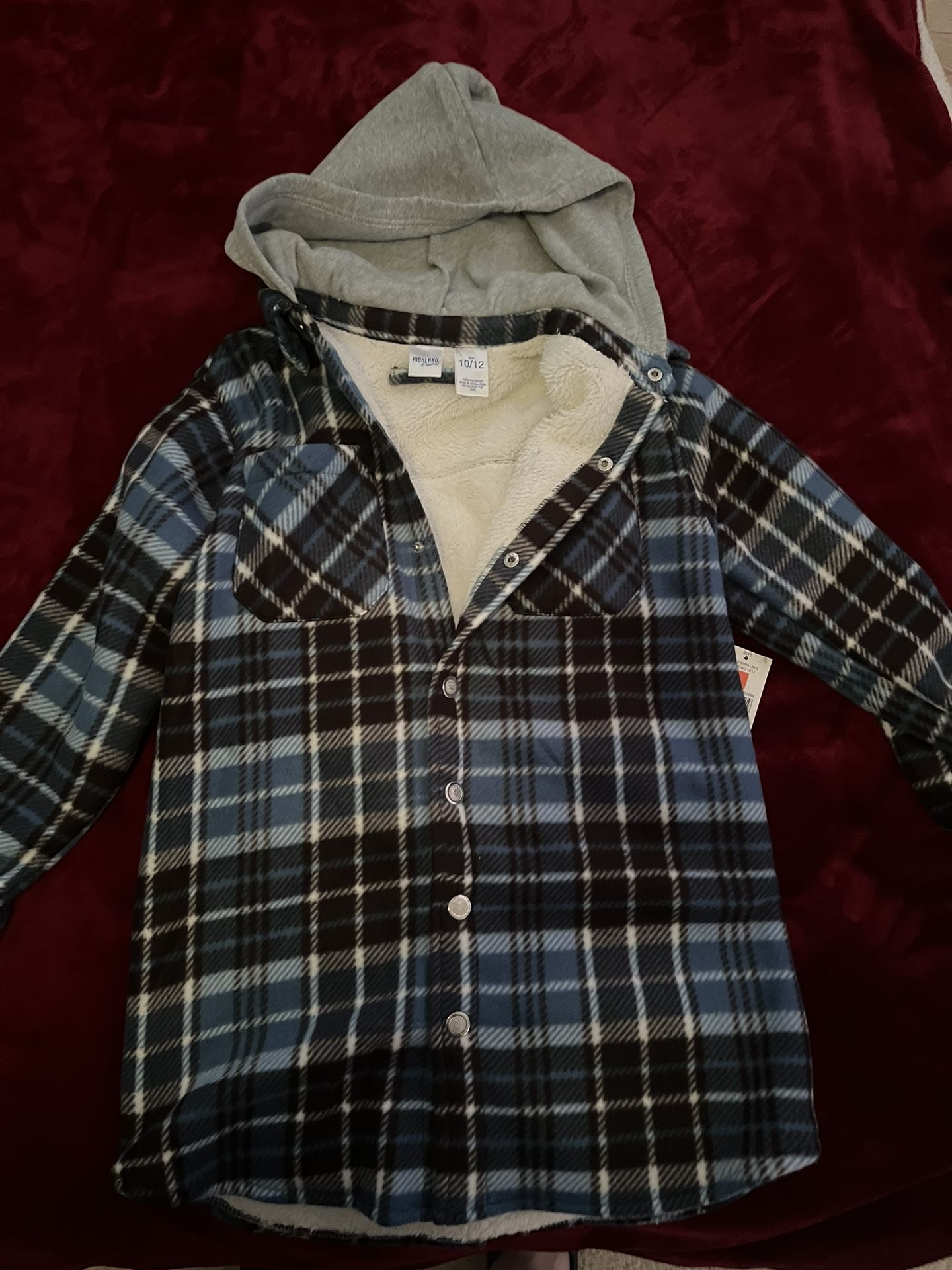 new boys hoodie size 10/12
