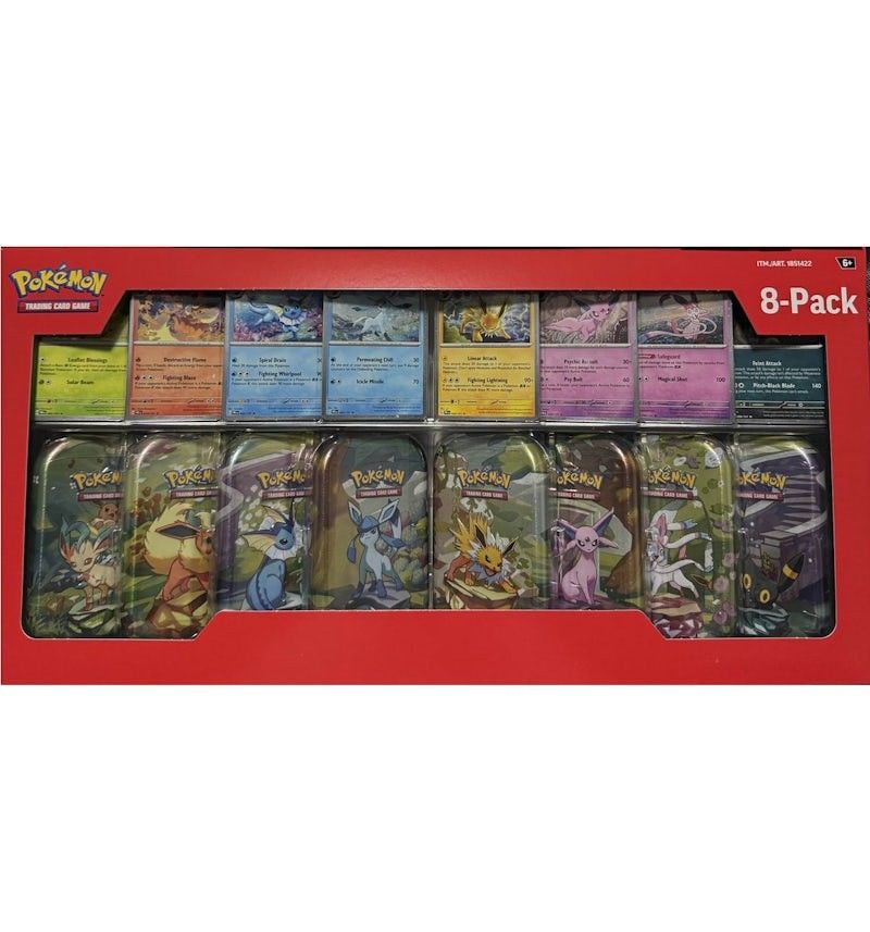 Pokemon Tcg Prismatic Evolutions 8 Pack Mini Tin Box