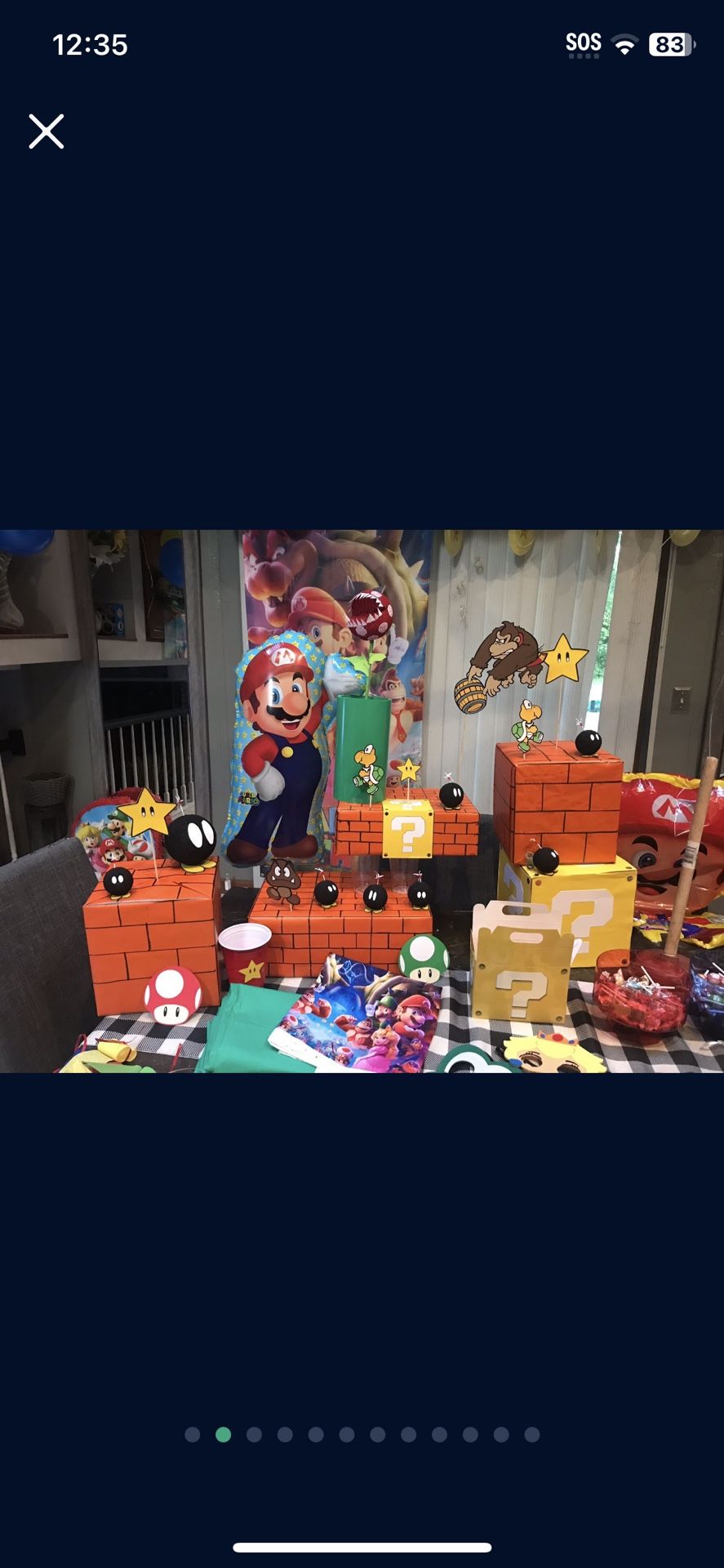 Super Mario Bros Party setup $50 JUST REDUCED MUST GO MOVING