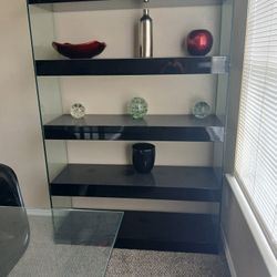 Black Glass Shelves $300 Set Or $175 Separate 