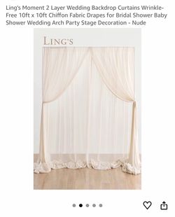 Backdrop Curtain Nude Sheer