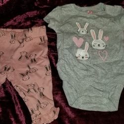 3 Outfits For Baby Girl. NEW! And A Blanket