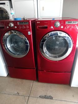LG front door washer and dryer set pedestal and repairs
