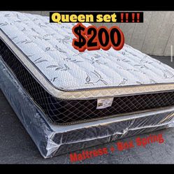 Queen Size Pillow Top Mattress Set ‼️‼️‼️