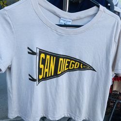 Super Cute! MLB SAN DIEGO💛🤎⚾️ PADRES⚾️🤎💛crop top