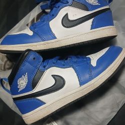 Nike Air Jordan 1 Mid Game Royal/White/Black Kids Size 13