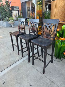 Set of 3 Pier 1 Imports Bar Stools (Marchella Model)