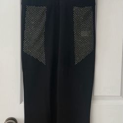 ✨ Elegant Black Rhinestone Evening Dress ✨