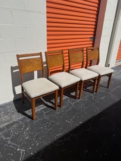 Set of 4 Surrey Ellis Brown Panel Back Chairs