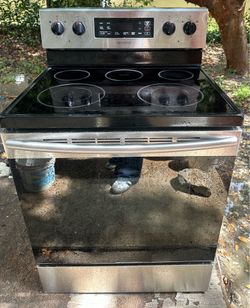 Stainless steel stove , estufa tope de vidrio