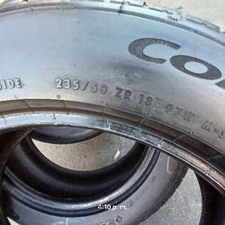 Selling Set Of  CONTINENTAL 235/50/18