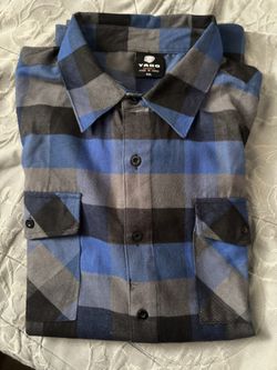 Men's Blue Long Sleeve Flannel