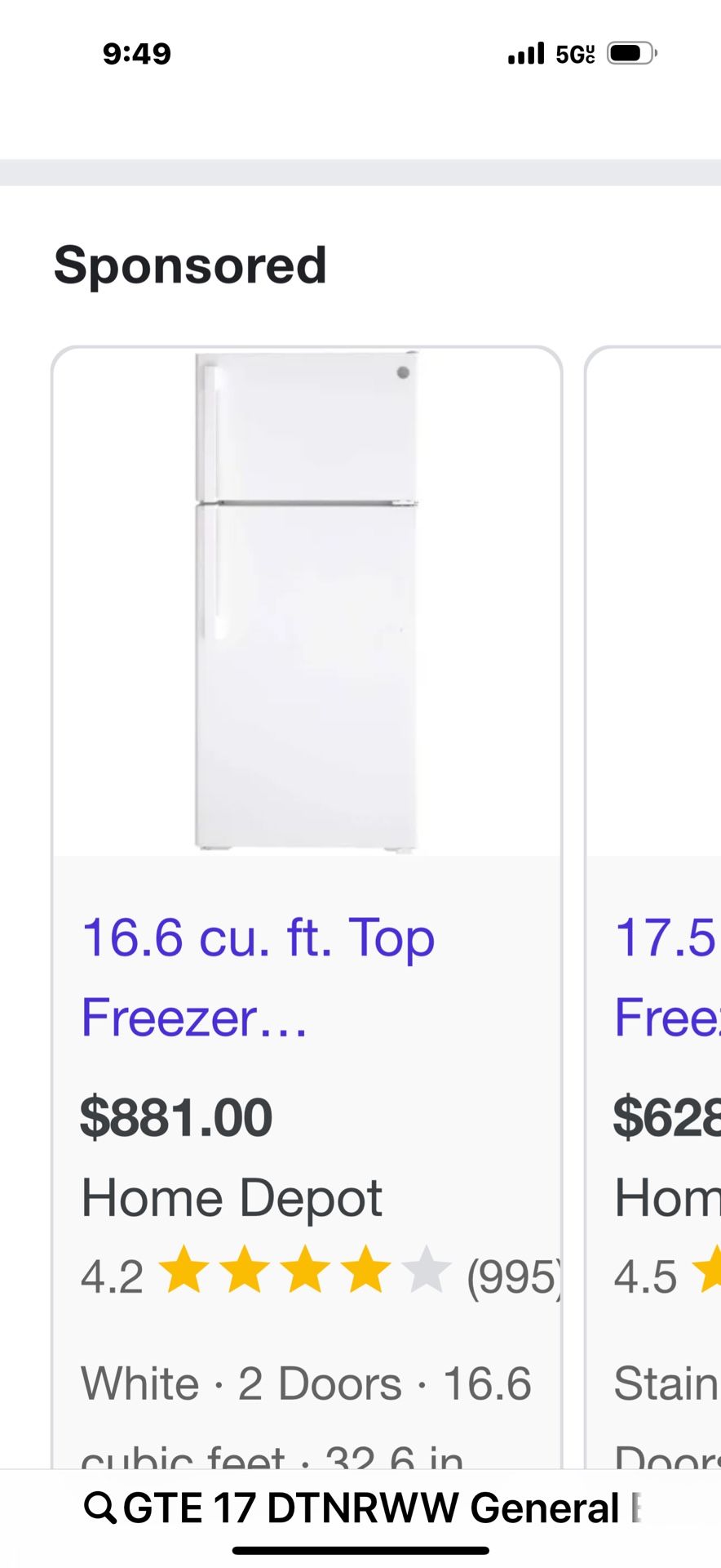 Refrigerator “white”