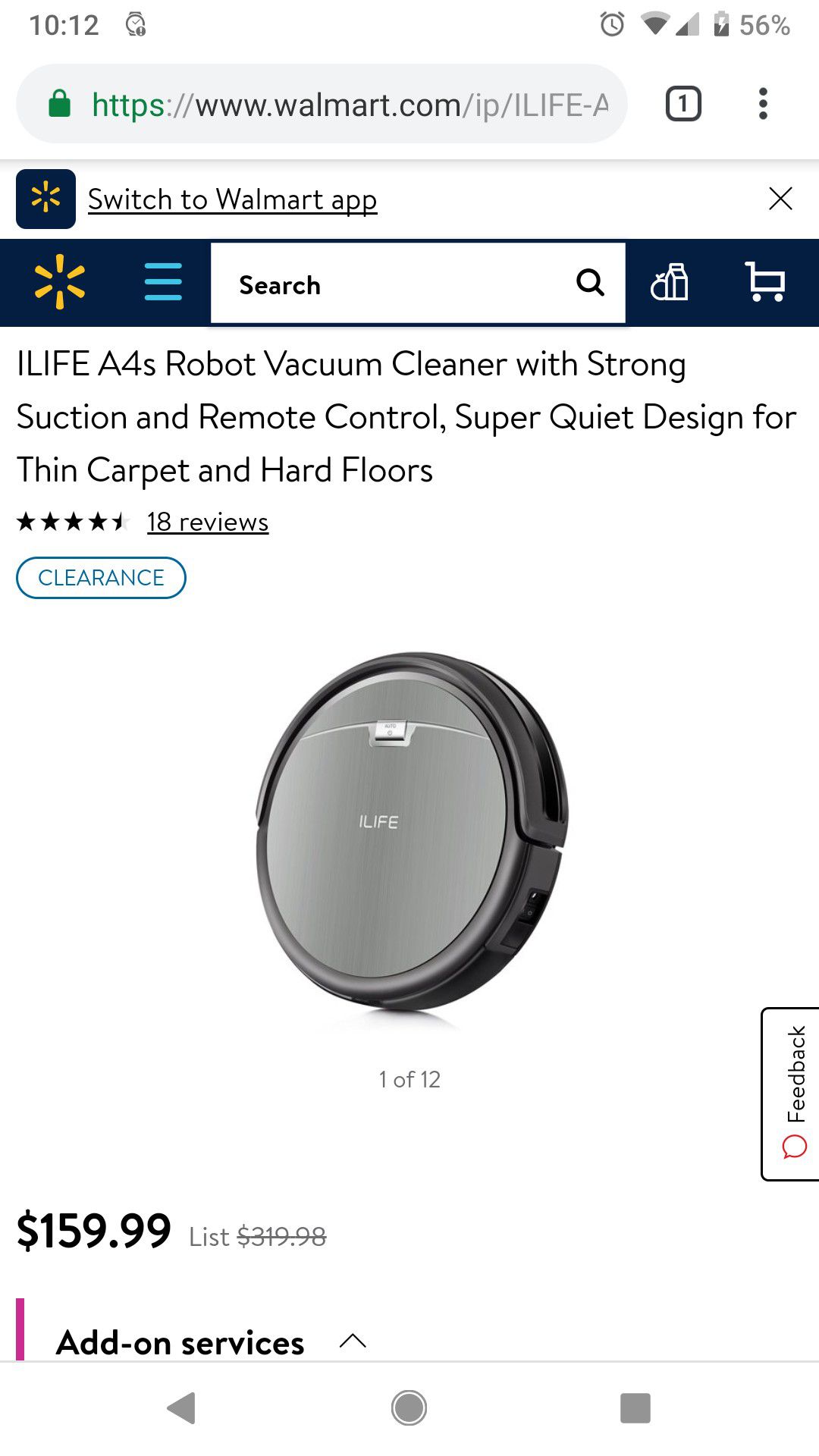 ILIFE robot vacuum