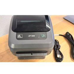  Zebra ZP 500 Direct Thermal Shipping Label Printer USB #120740-001, Great printer for any label printing including but not limited to shipping label.