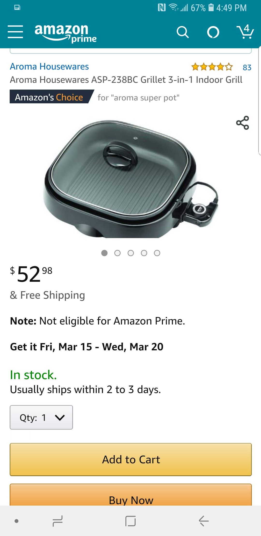 Grill super pot with the box.