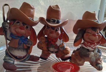 Ceramics cow dogs ,