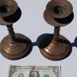 Antique Brass Candlesticks