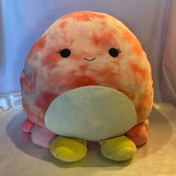 Retired 16" Squishmallows Tie-Dye Plush – Pink Tie-Dye Yellow Feet Rare
