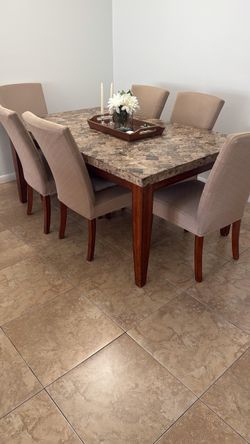 Dining Table Set with 6 Chairs