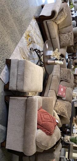 Lanett Barley Living Room Set - Sofa and Loveseat