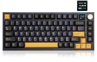 New open box Wireless Gaming Mechanical Keyboard,3-Modes 81 Keys, Color Screen RGB Backlit Gasket Structure 4000mAh Battery, Hot Swappable,Pre-lubed L