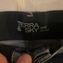 Terra & Shy. Size 26 W Flare Jeans with button  Fly