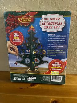 Mini wooden Chris tree advent calendar