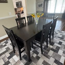 7 Piece Dining Table Set with 6 Chairs