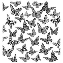 3D Gold Butterfly Wall Decor 3 Sizes 4 Styles Butterfly Party Decorations Cake Decorations Removable Stickers Wall Halloween Decor Room Mural Metallic