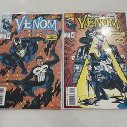 Marvel Comics Venom Funeral Pyre LOT Of 2, #1 Prism Cover & #2 Co-Starring the Punisher 