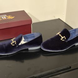 Blue Suade Dress Shoes 9.5