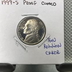 1999s Nickel Proof Cameo With Rotational Error