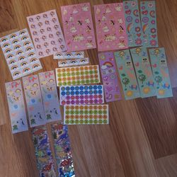 Assorted Stickers Large Lot Animals Dinosaurs Disney Rainbows